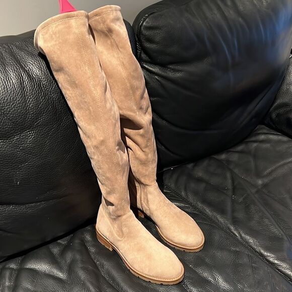 NEW Steve Madden vegan riding boots taupe 7.5 - Picture 3 of 7